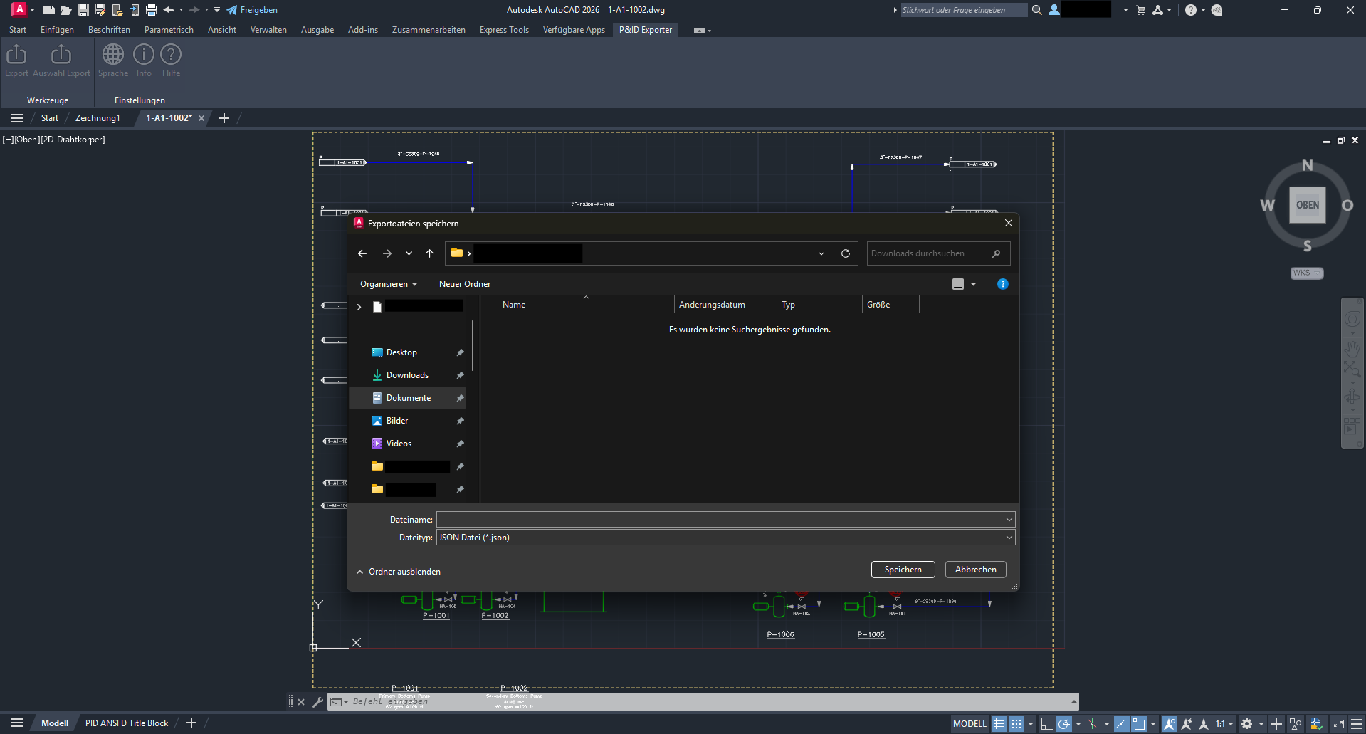 AutoCAD Export-Dialog