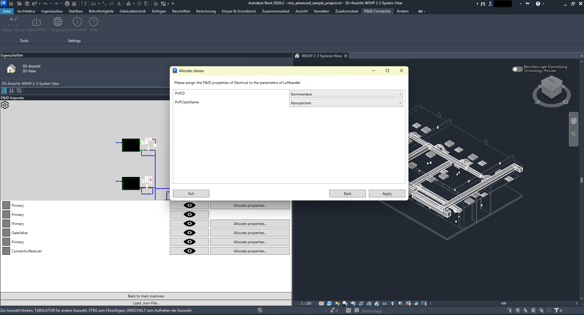 Associare le proprietà P&ID