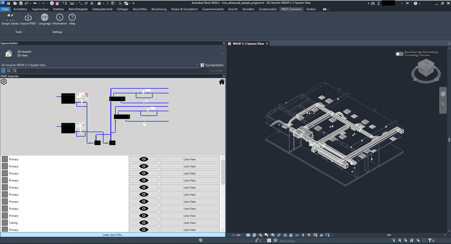 Importazione JSON completata